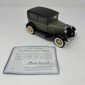 1930 Ford Model A Tudor W/ COA - 1:24 Franklin Mint Diecast - READ DESC